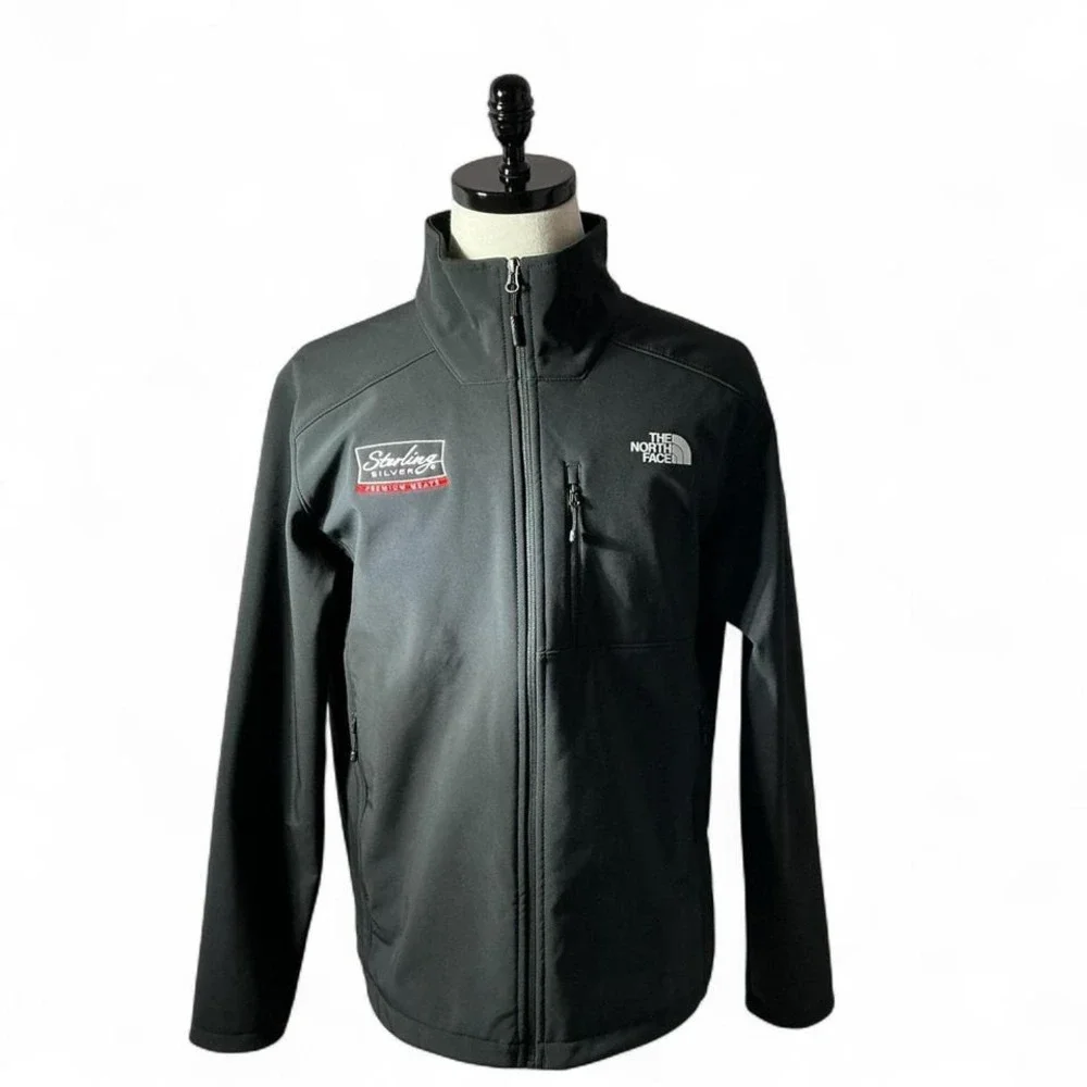 The North Face Men's Sterling Silver Premium‎ Meats Soft Shell Jacket L Black